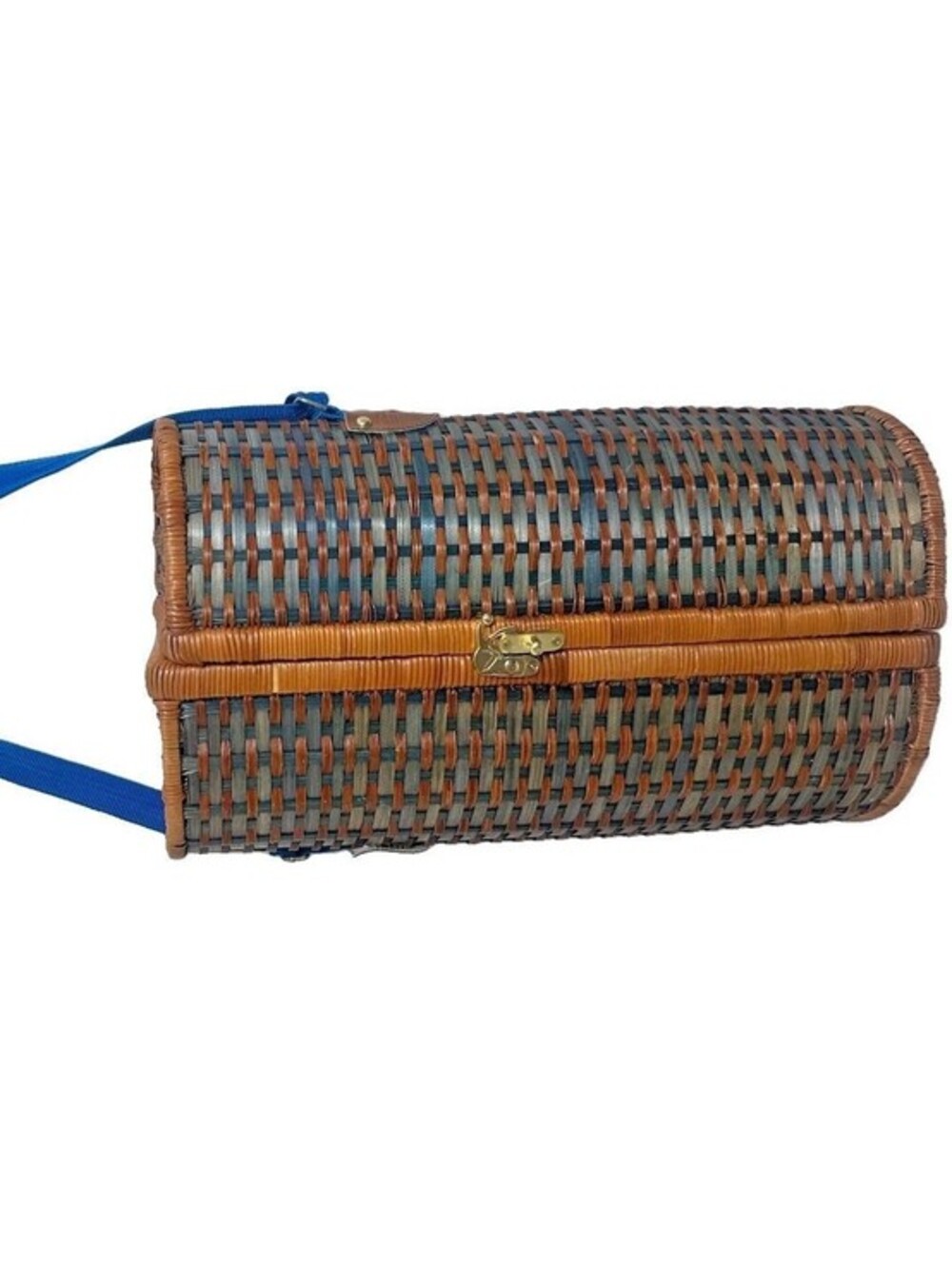 Grey Goose Vodka Wicker Picnic Basket Double Bottle Wine Case Travel Tote 19.5"